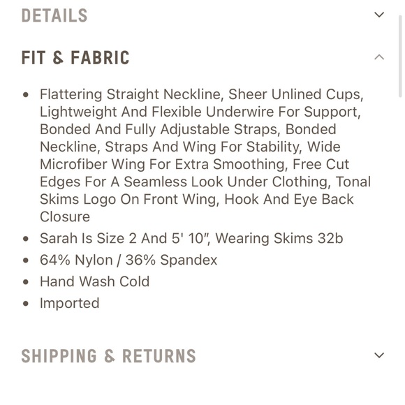 Skims bra 36D clay color - black sold - Picture 4 of 9